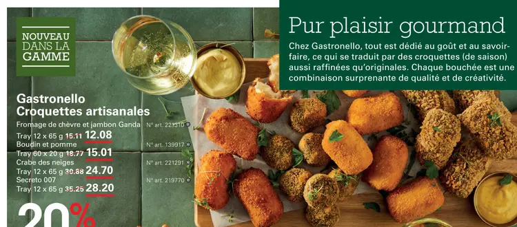 Offre: Croquettes artisanales Fromage de chèvre et j