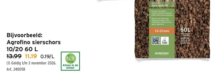 Promotie: Agrofino sierschors 10/20