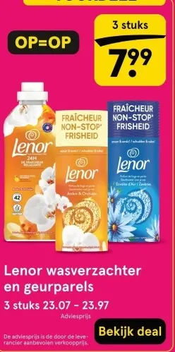 Aanbieding: Lenor wasverzachter en geurparels