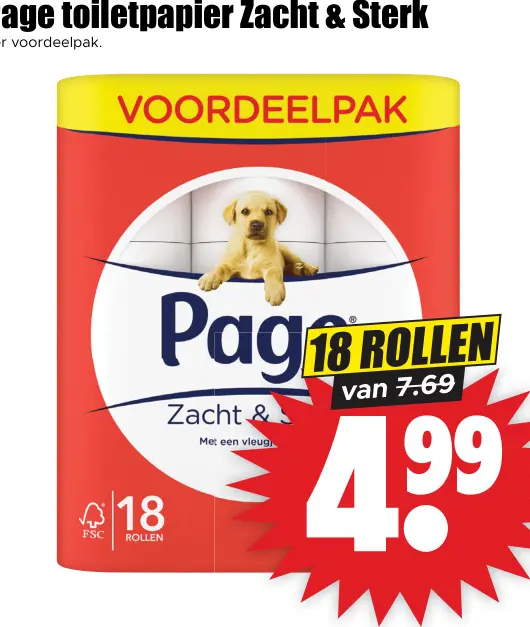 Aanbieding: toiletpapier Zacht & Sterk
