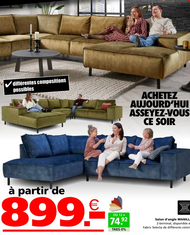 Offre: Salon d'angle MANILLA