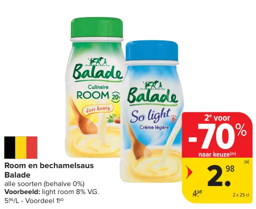 Promotie: Room en bechamelsaus