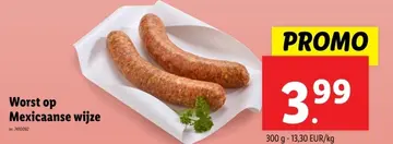 Aanbieding: Worst op Mexicaanse wijze