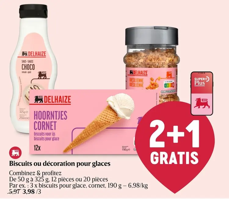 Offre: Biscuits ou décoration pour glaces