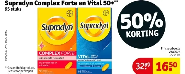 Aanbieding: Supradyn Complex Forte en Vital 50+