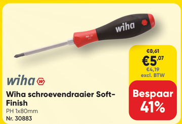 Aanbieding: Wiha schroevendraaier Soft-Finish