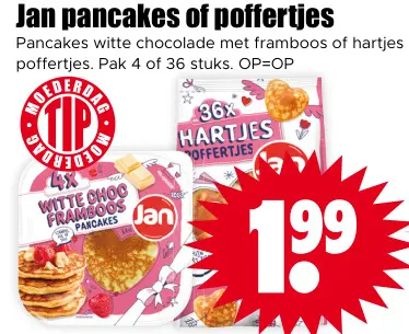 Aanbieding: pancakes of poffertjes
