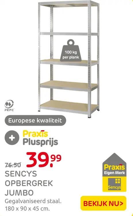Aanbieding: Sencys opbergrek jumbo