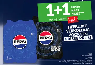 Aanbieding: Pepsi Zero, Zero Lemon of Regular