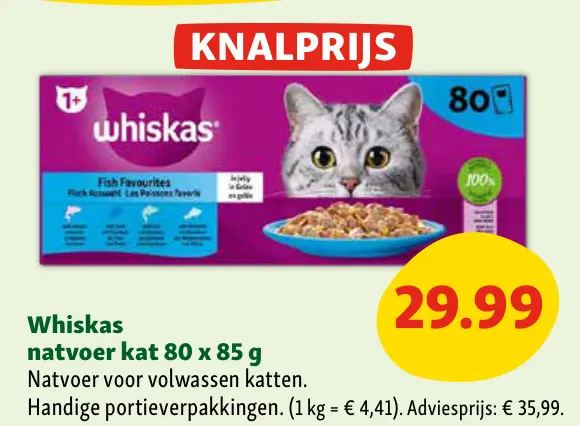 Aanbieding: Whiskas natvoer kat
