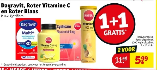 Aanbieding: Dagravit, Roter Vitamine C en Roter Blaas