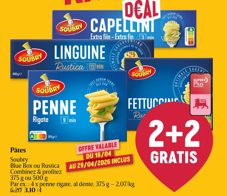 Offre: Pâtes Soubry