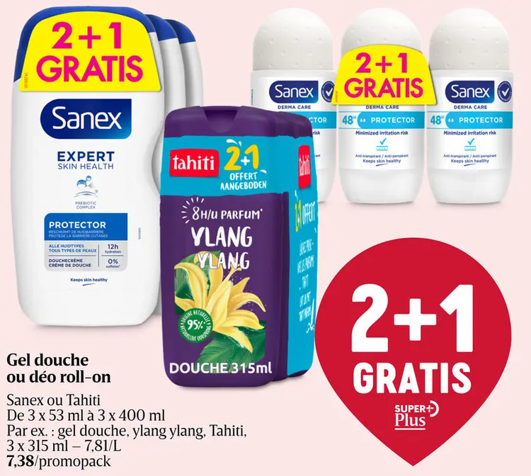 Offre: Gel douche ou déo roll-on