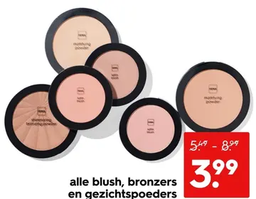 Aanbieding: alle blush, bronzers en gezichtspoeders