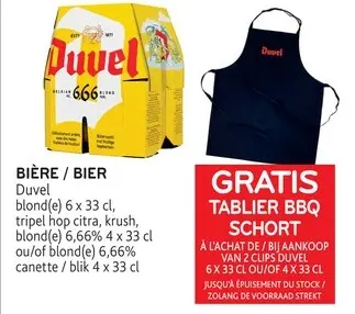 Offre: BIÈRE / BIER Duvel