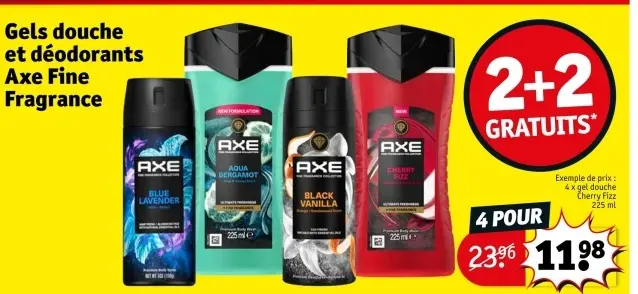 Offre: Axe Fine Fragrance douche en deodorant