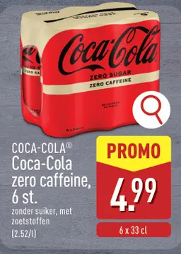 Aanbieding: Coca-Cola zero caffeine