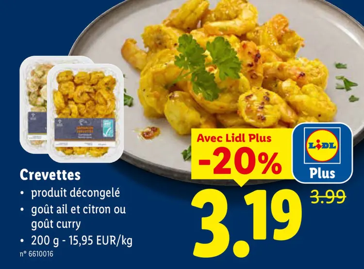 Offre: Crevettes