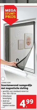 Aanbieding: Insectenwerend raamgordijn met magnetische sluiting