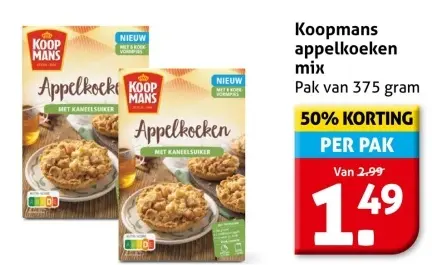 Aanbieding: Koopmans appelkoeken mix