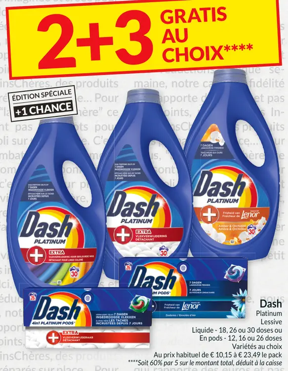 Offre: Dash Platinum Lessive