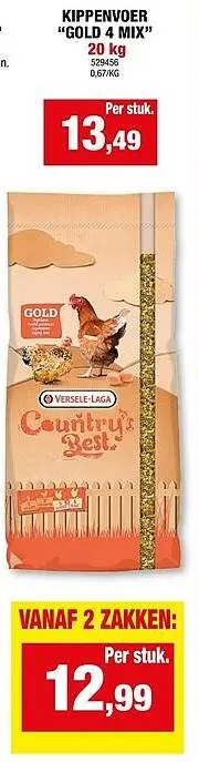 Promotie: Kippenvoer "gold 4 mix"