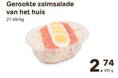 Promotie: Gerookte zalmsalade van het huis