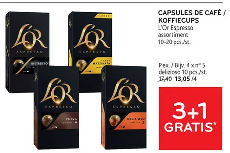 Offre: Capsules de café / Koffiecups L'Or Espresso