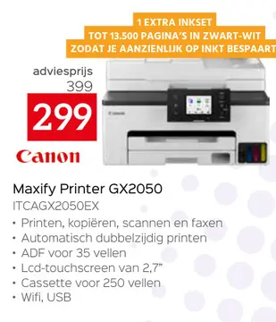 Aanbieding: Maxify Printer GX2050