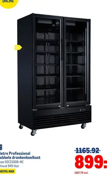 Aanbieding: Metro Professional dubbele drankenkoelkast
