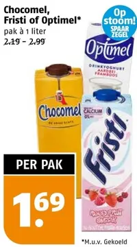 Aanbieding: Chocomel, Fristi of Optimel