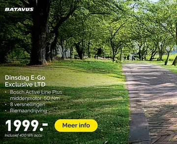 Aanbieding: Dinsdag E-Go Exclusive LTD