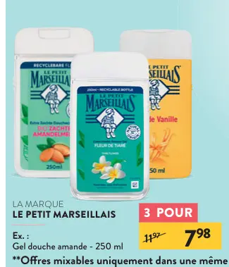 Offre: Gel douche amande