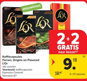 Aanbieding: Koffiecapsules Ferrari, Origins en Flavored L
