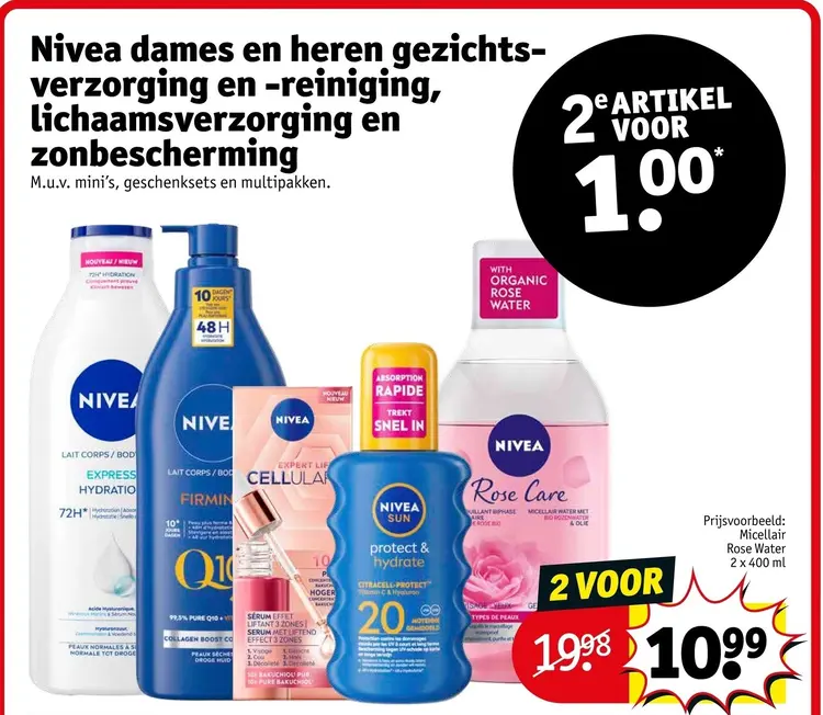 Aanbieding: Nivea dames en heren gezichtsverzorging en meer