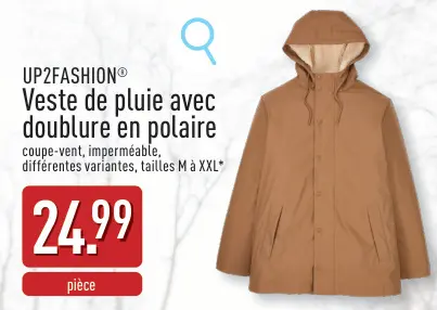 Offre: Veste de pluie avec doublure en polaire