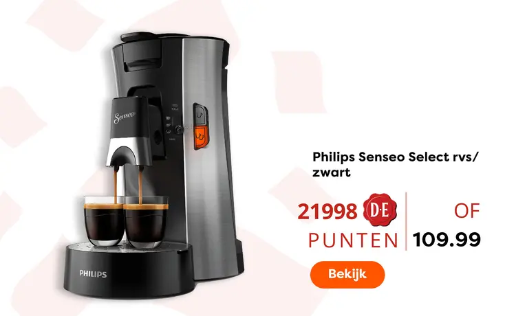 Aanbieding: Philips Senseo Select rvs/zwart