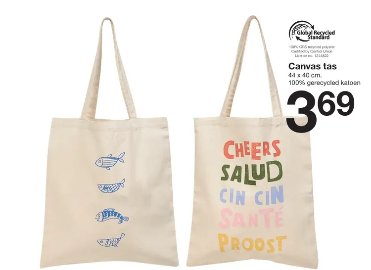 Promotie: Canvas tas