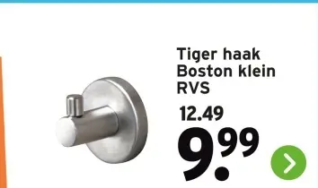 Aanbieding: haak Boston klein RVS