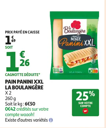 Aanbieding: Pain panini xxl
