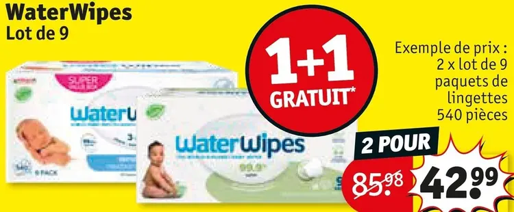 Offre: WaterWipes Lingettes