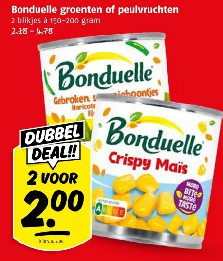 Aanbieding: groenten of peulvruchten