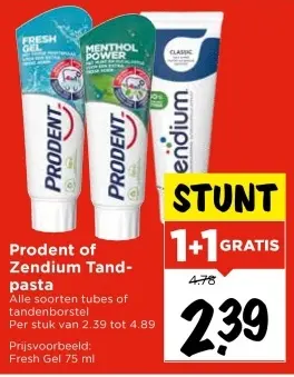 Aanbieding: Prodent of Zendium Tandpasta