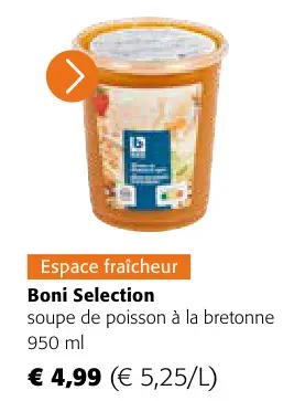 Offre: soupe de poisson à la bretonne