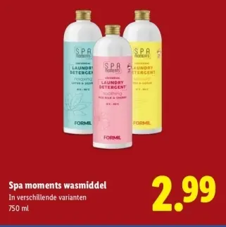Aanbieding: Spa moments wasmiddel