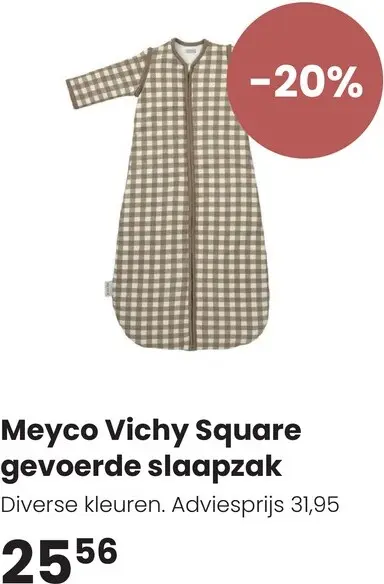 Aanbieding: Vichy Square gevoerde slaapzak