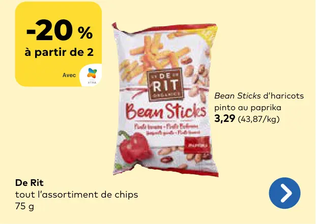 Offre: Bean Sticks d'haricots pinto au paprika