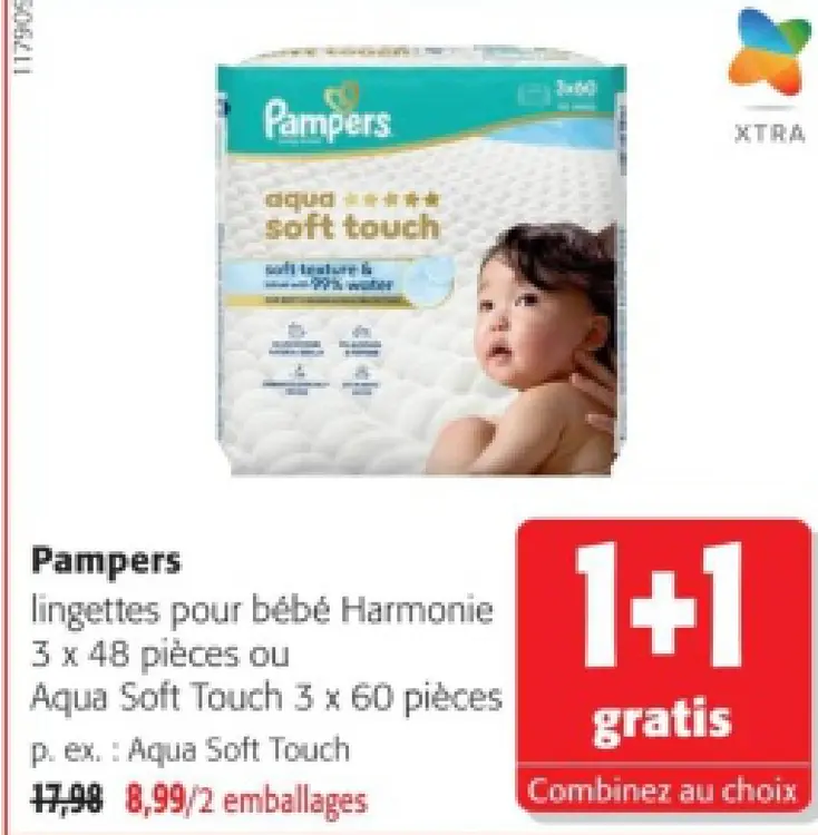 Offre: lingettes pour bébé Harmonie