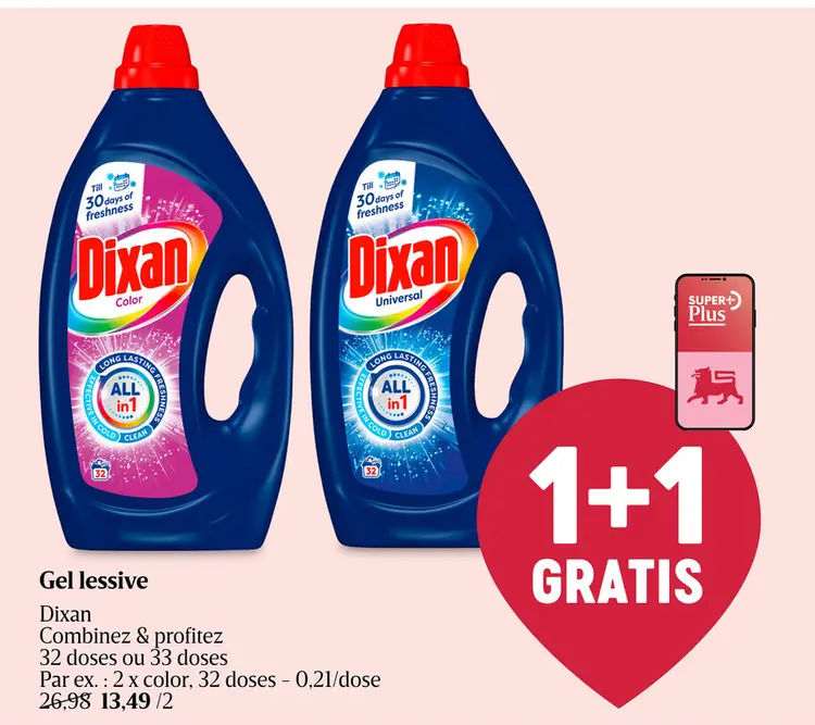 Offre: Lessive | Gel | Couleurs | 1,485L | 33DS