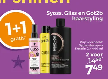 Aanbieding: Syoss, Gliss en Got2b haarstyling